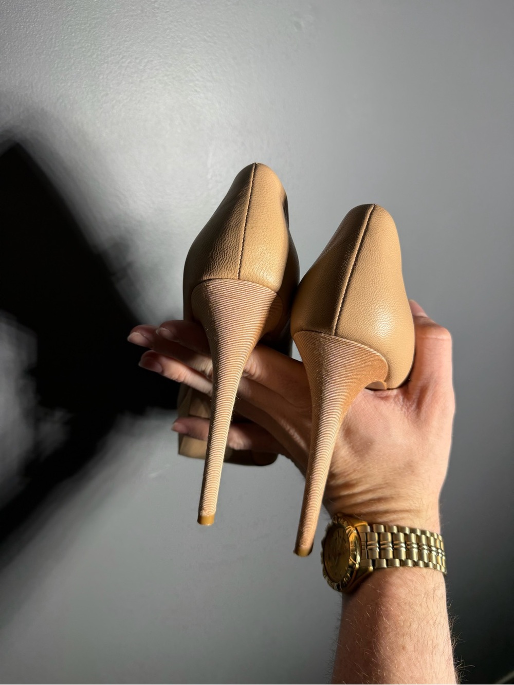 Badgley Mischka Conary Platform Pee Toe Pumps Size 6.5 - Picture 5 of 9
